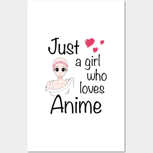 Just a girl who loves Anime Bald Girl Posters and Art